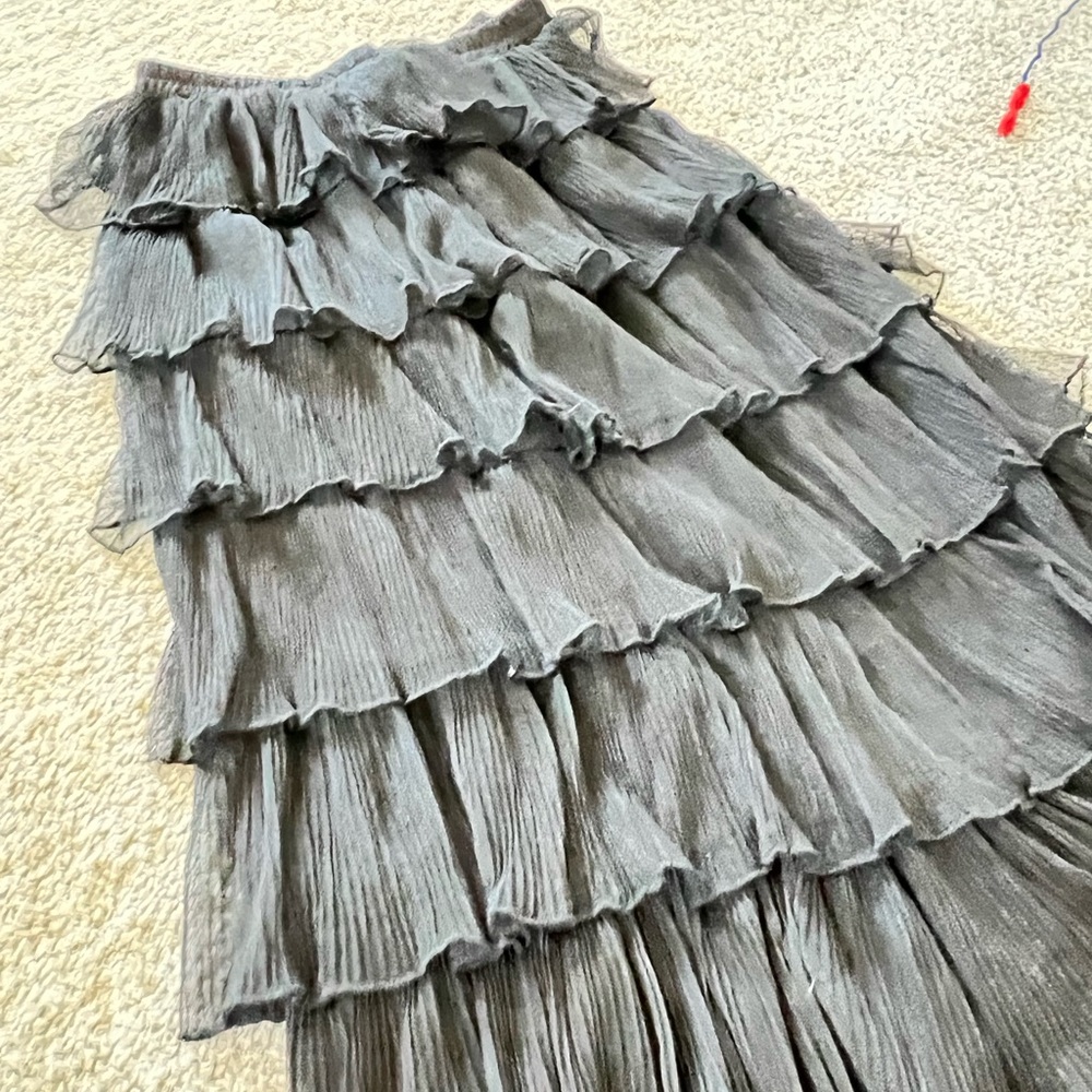 black ruffle skirt